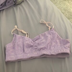 Hello Kitty Lavender Bralette with Pink Straps
